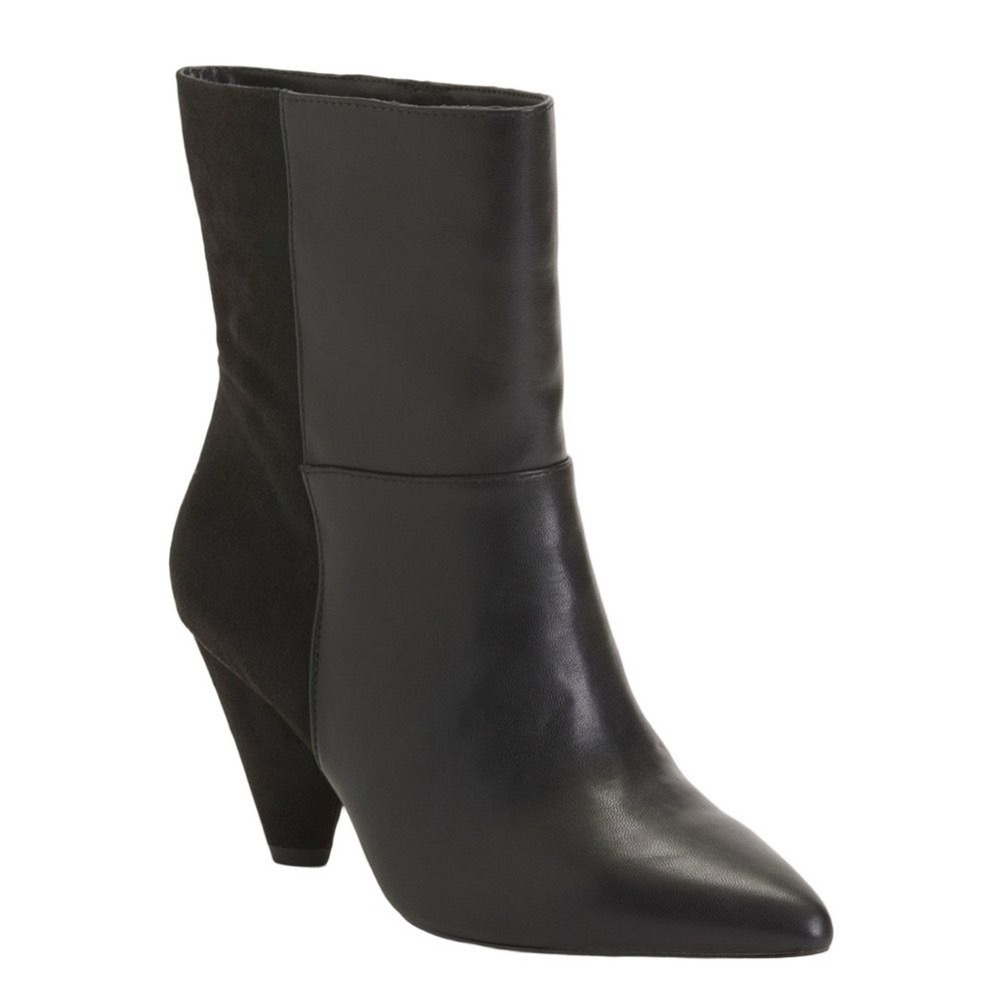 Eloquii New Size 9W Black Kase Suede Faux Leather Wide Shaft Booties Boots